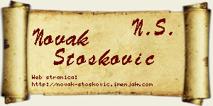 Novak Stošković vizit kartica